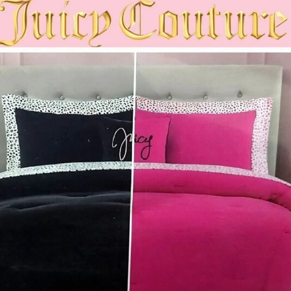 Juicy Couture Reversible 8 Piece King Size Designer Bed Set new